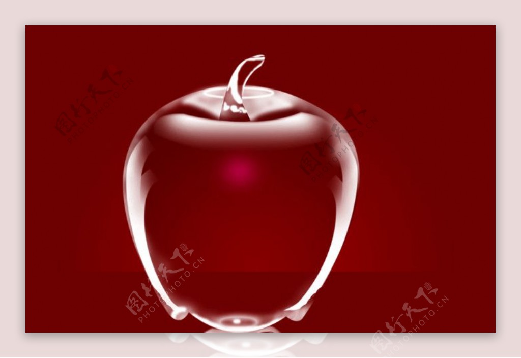 红底水晶苹果