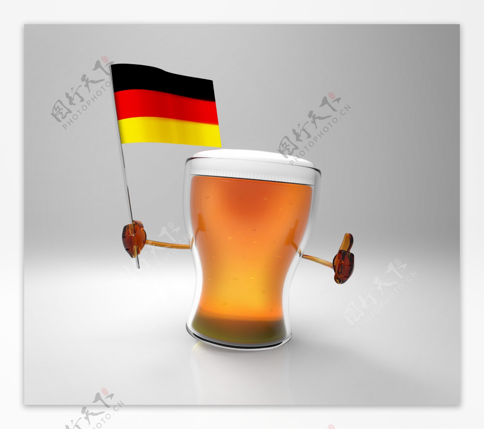 德国国旗与啤酒