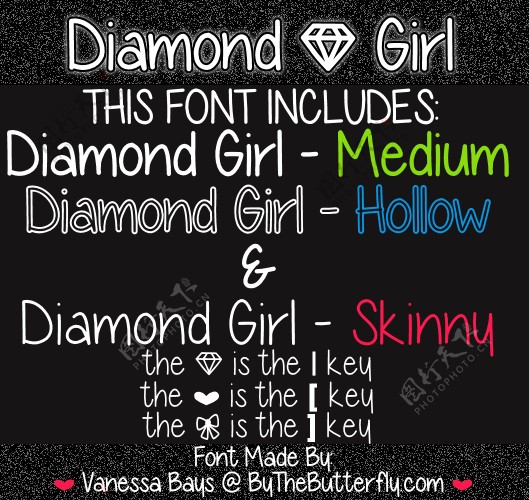 钻石少女字体