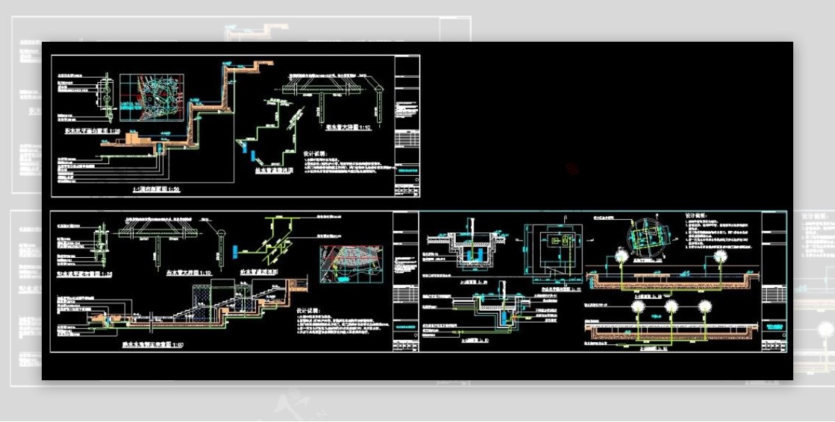 某工程喷泉给排水图纸