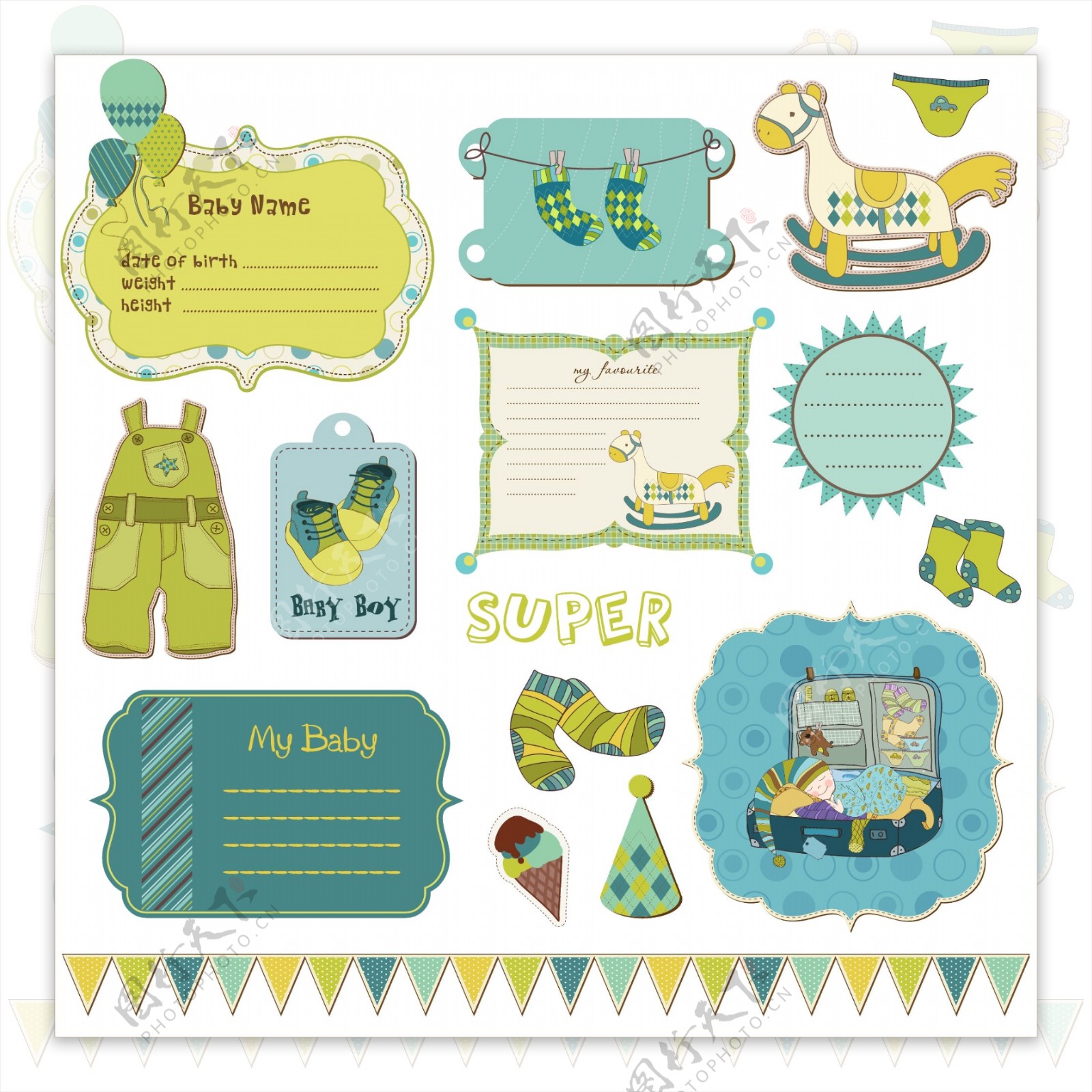 卡通标签图片素材-编号27511875-图行天下