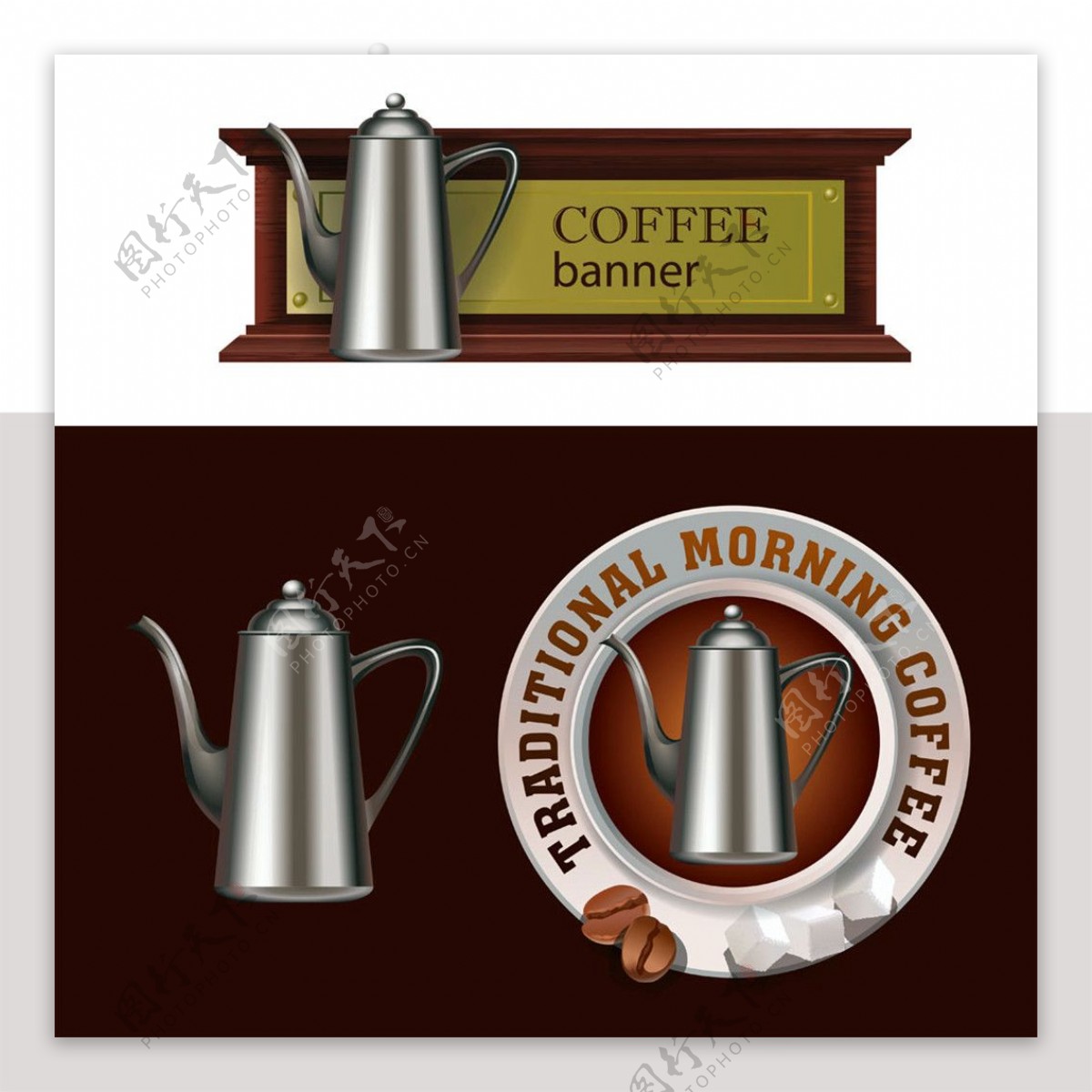 咖啡壶标签设计图片