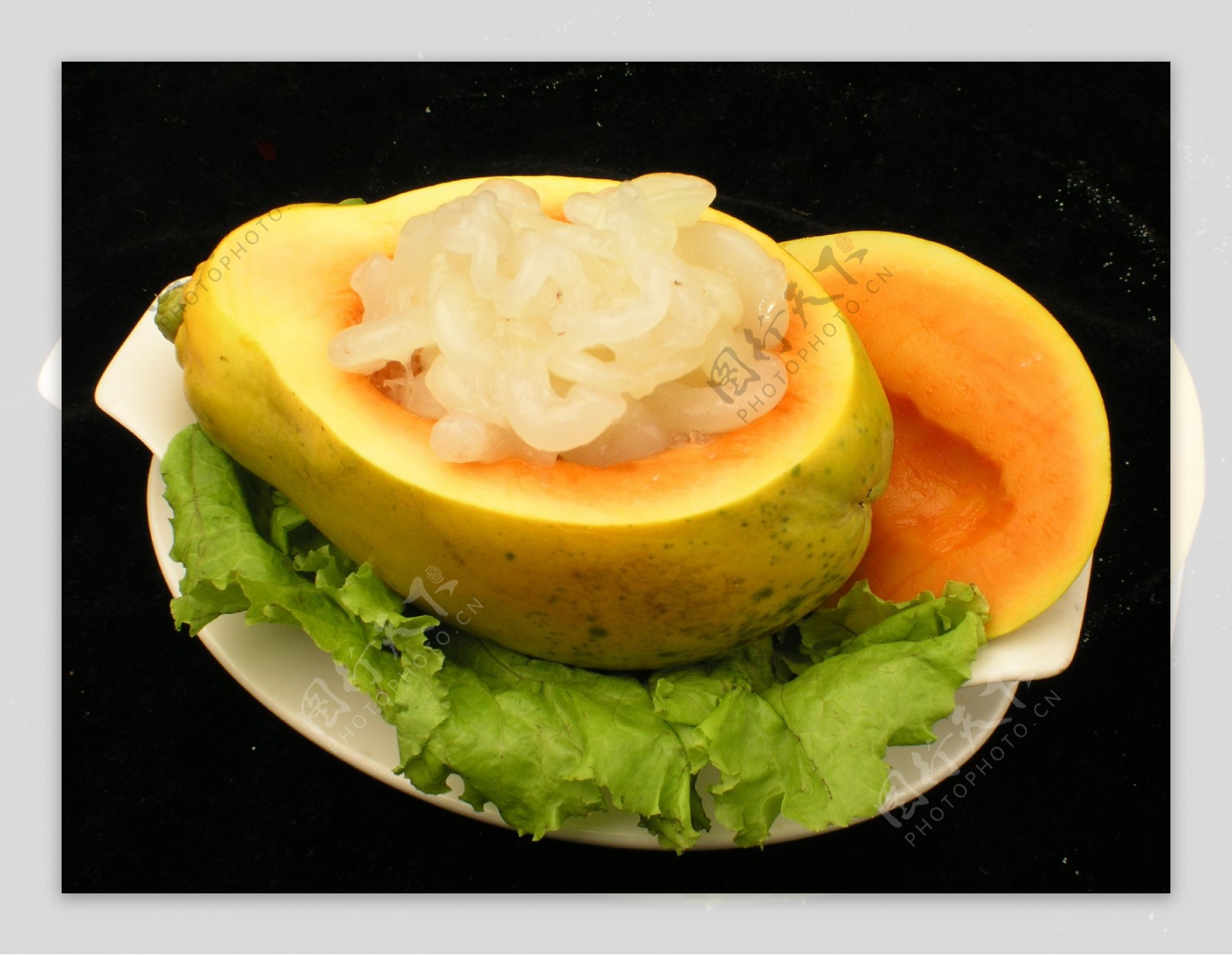 8木瓜炖雪蛤图片