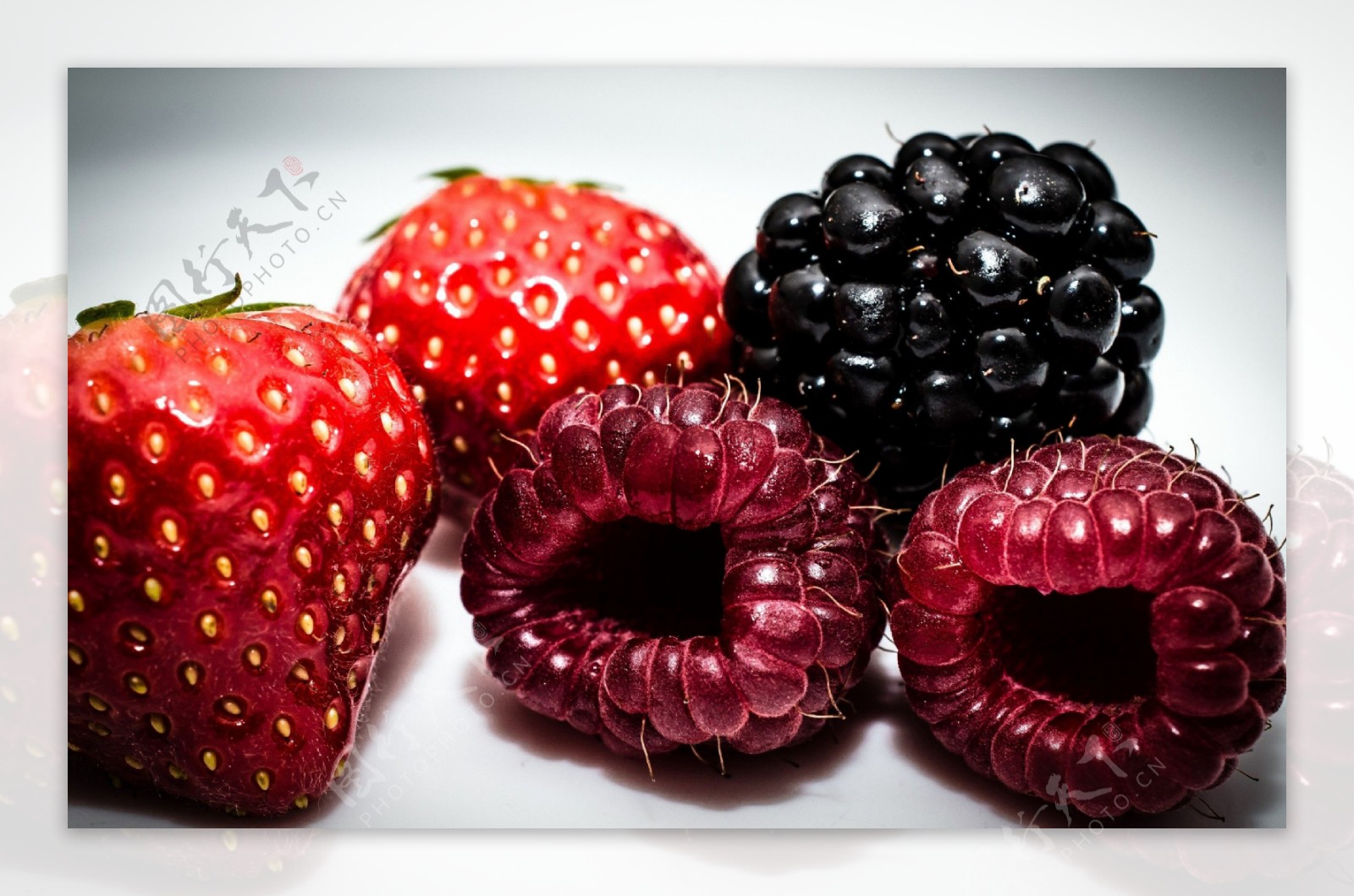 草莓树莓高清图片下载