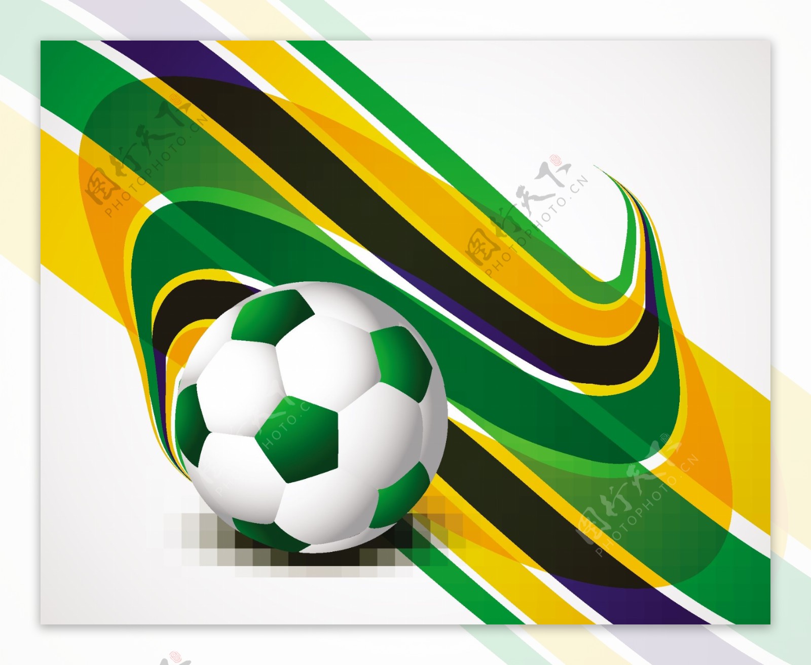 巴西国旗与足球