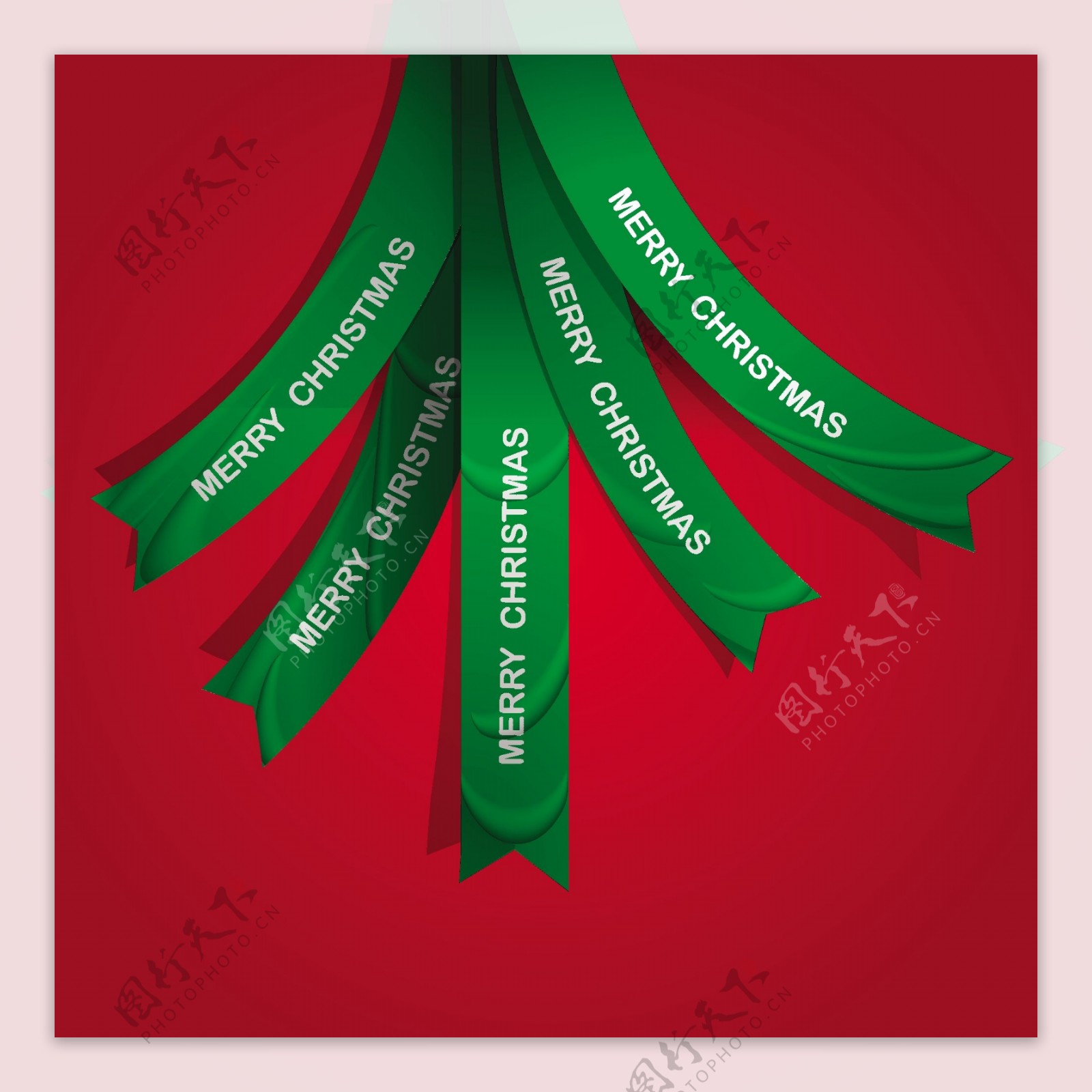 创意的圣诞树由缎带