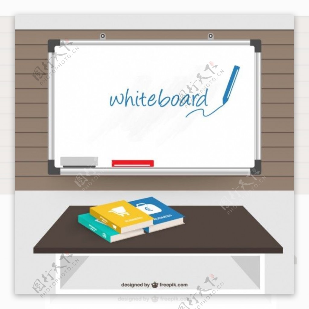 书籍和电子白板课堂