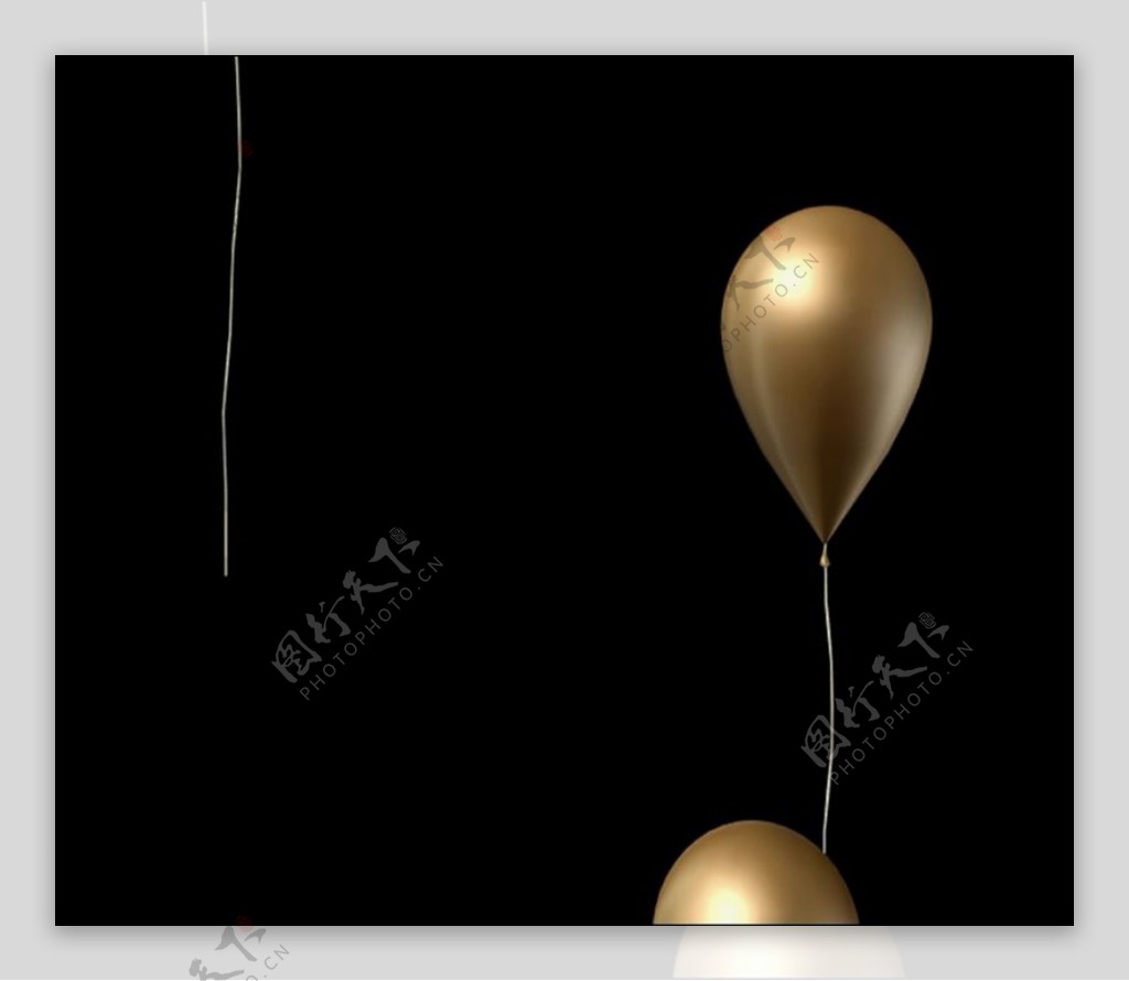 金色气球向上飞的视频素材