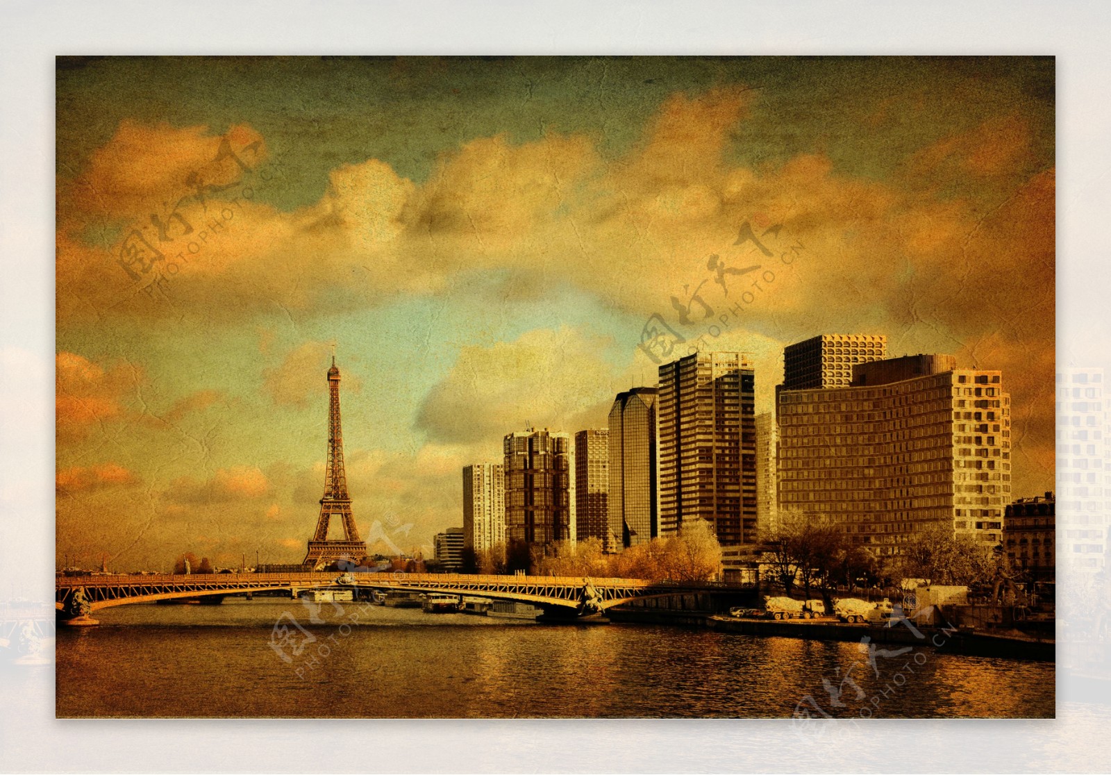 巴黎埃菲尔铁塔风景图片