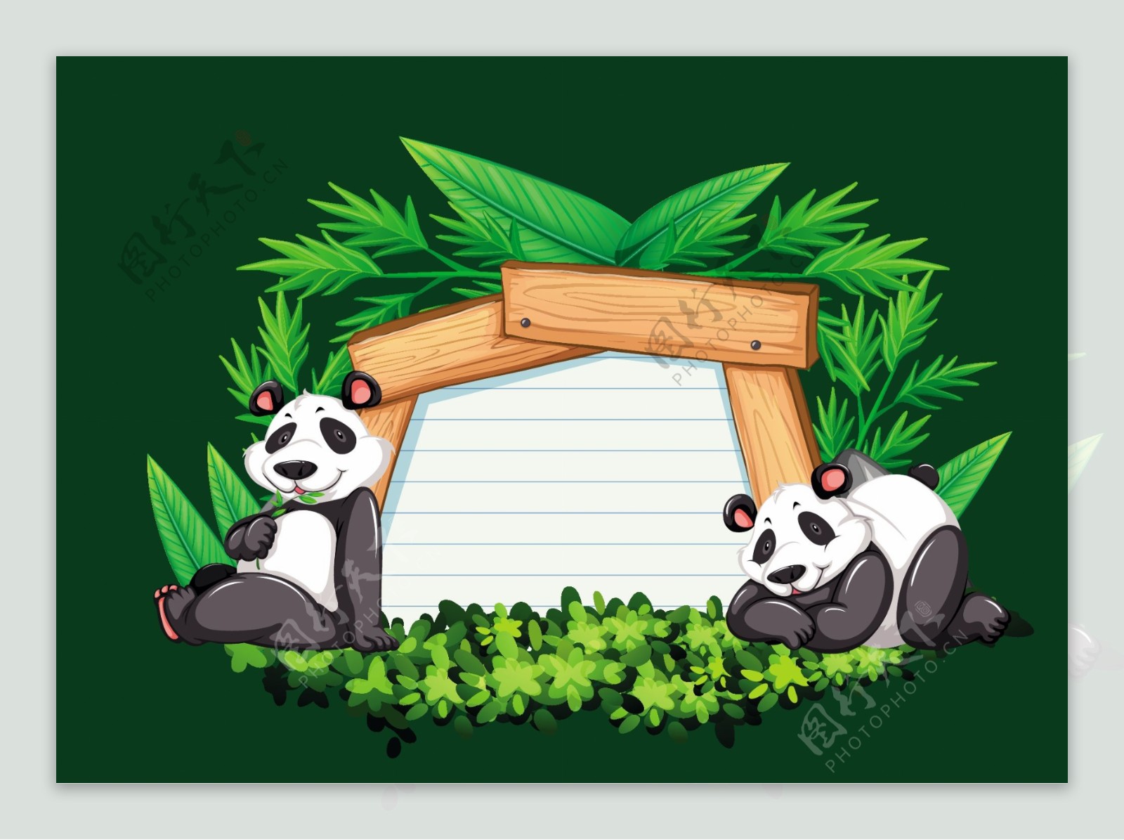 熊猫背景设计