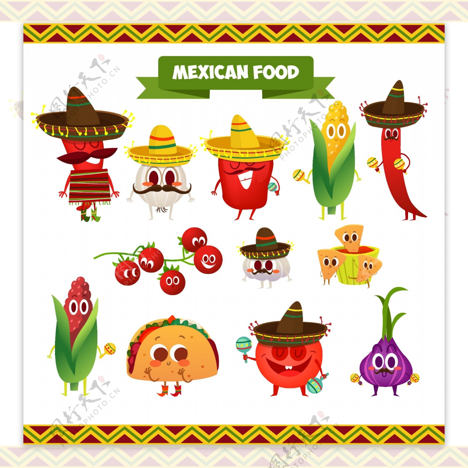 墨西哥食物的特性集合