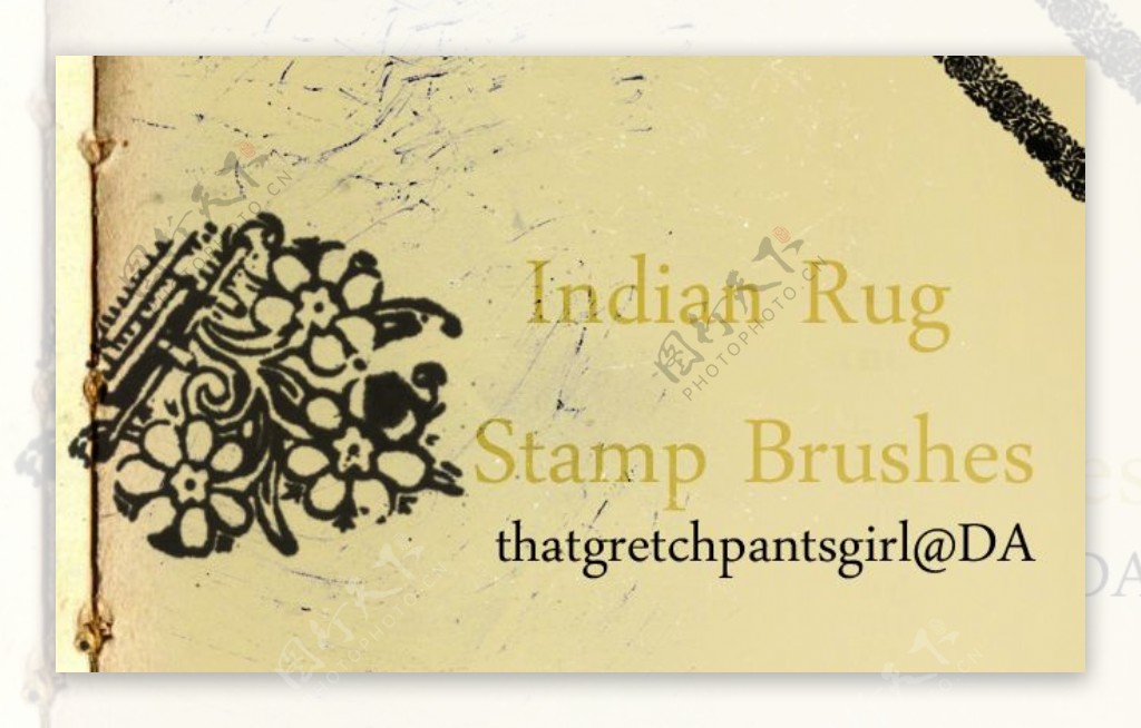 古朴的印度印花花纹图案PS笔刷