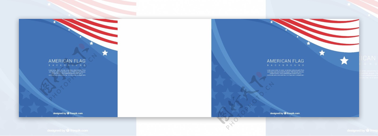 平面设计中的美国国旗背景