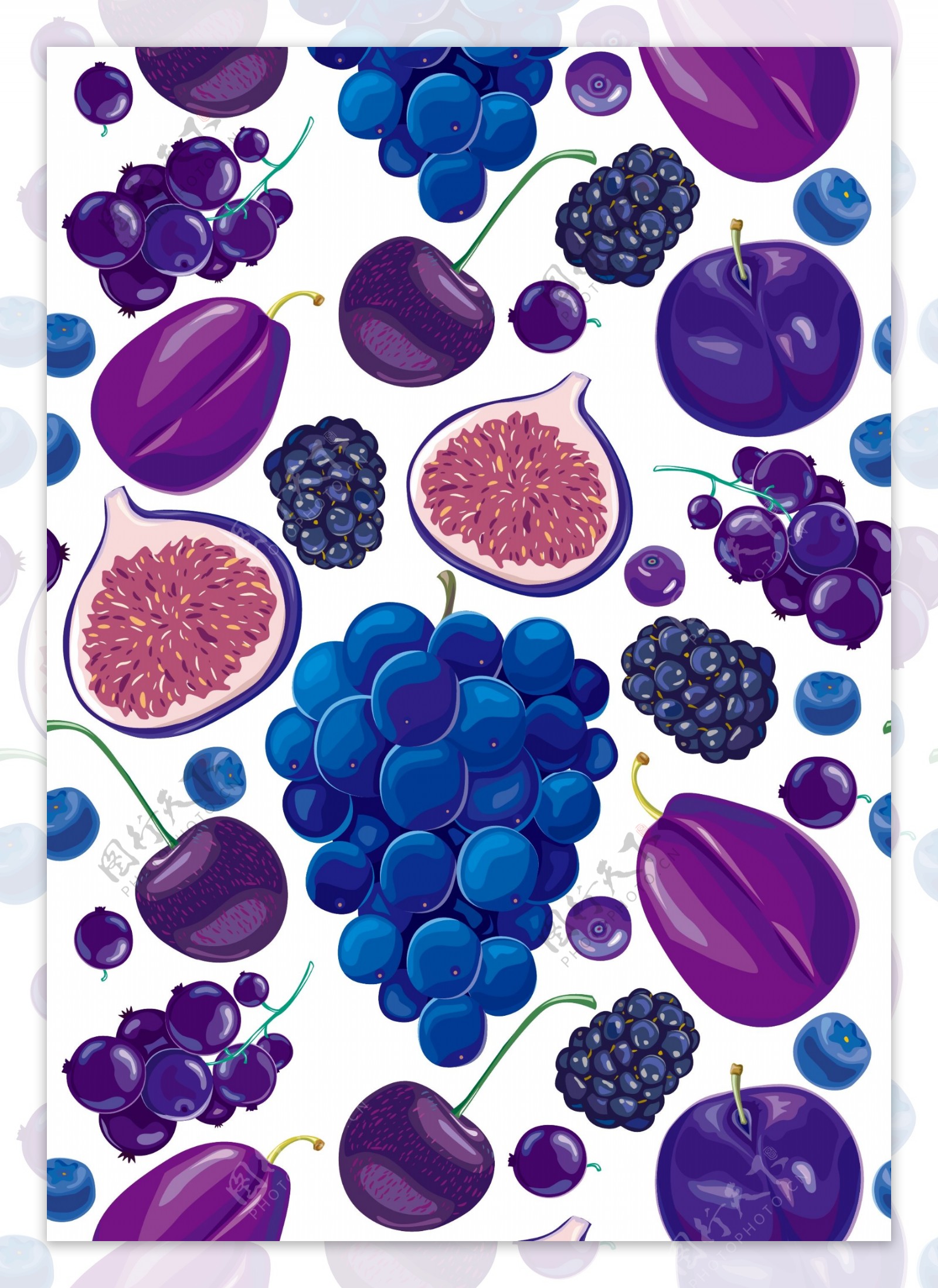 紫色水果背景