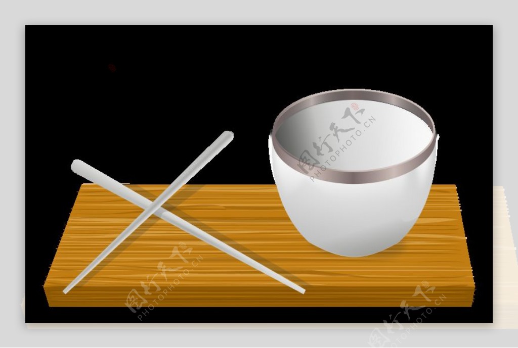 用筷子碗