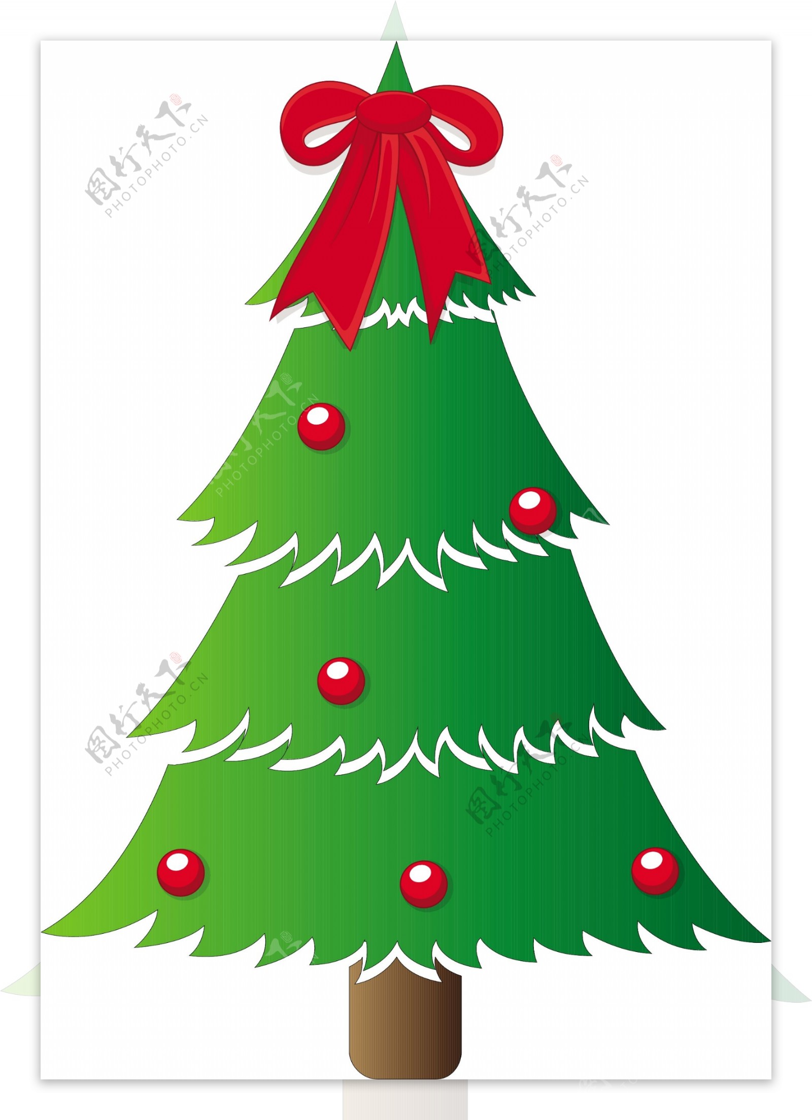 经典的圣诞树矢量插图