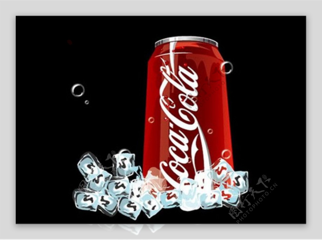 可口可乐罐装饮料矢量素材AI