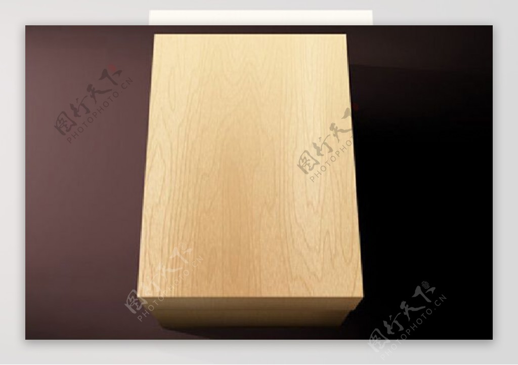 清新的空白木盒图标