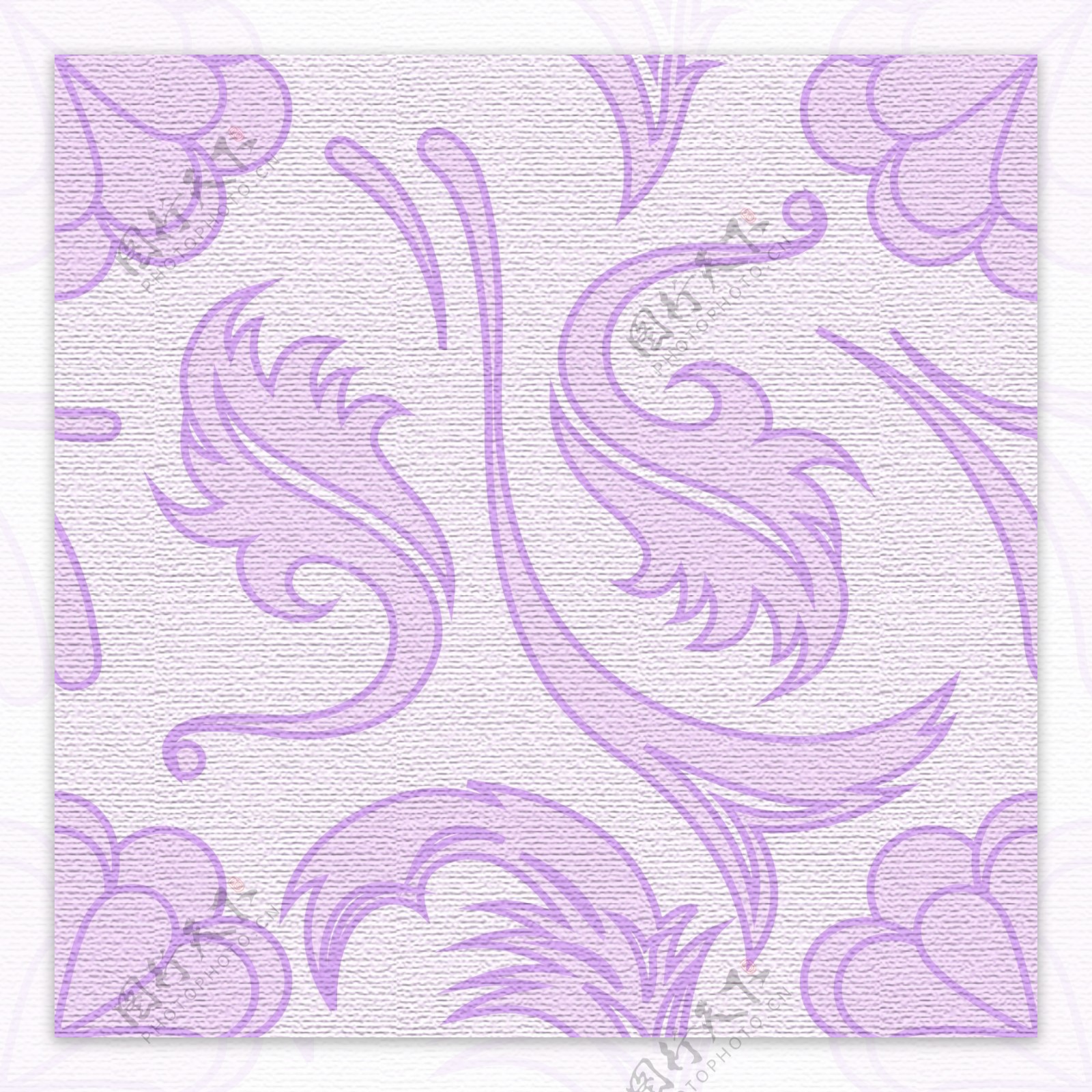 紫色花卉无缝图案