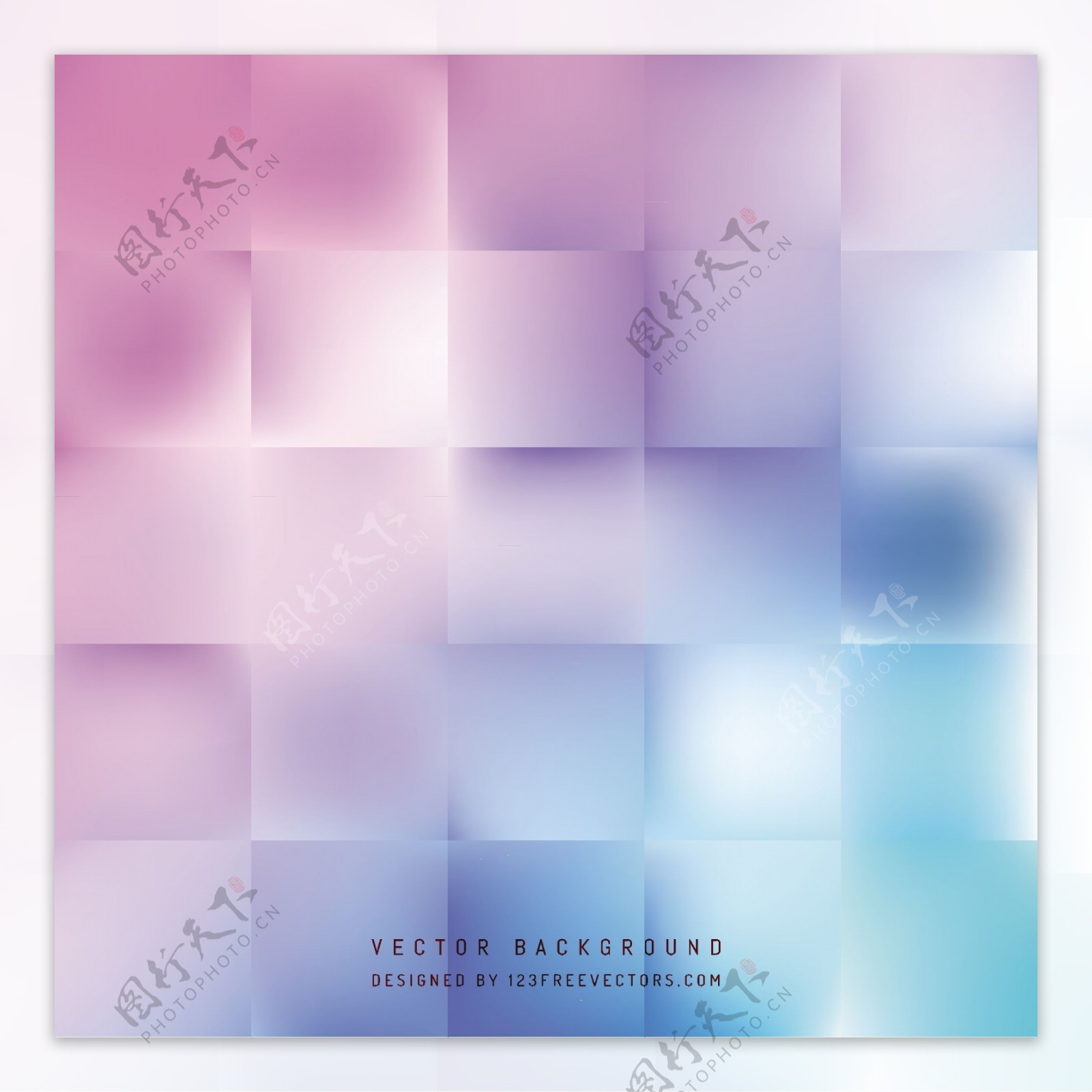 抽象蓝色紫色方形背景模板