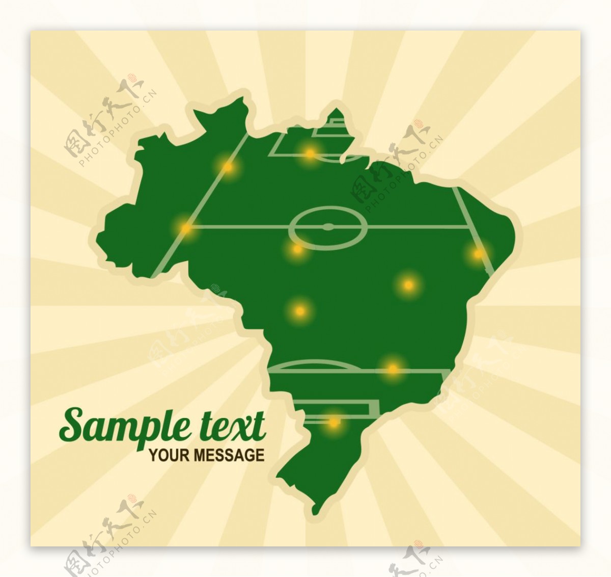 矢量巴西素材地图设计