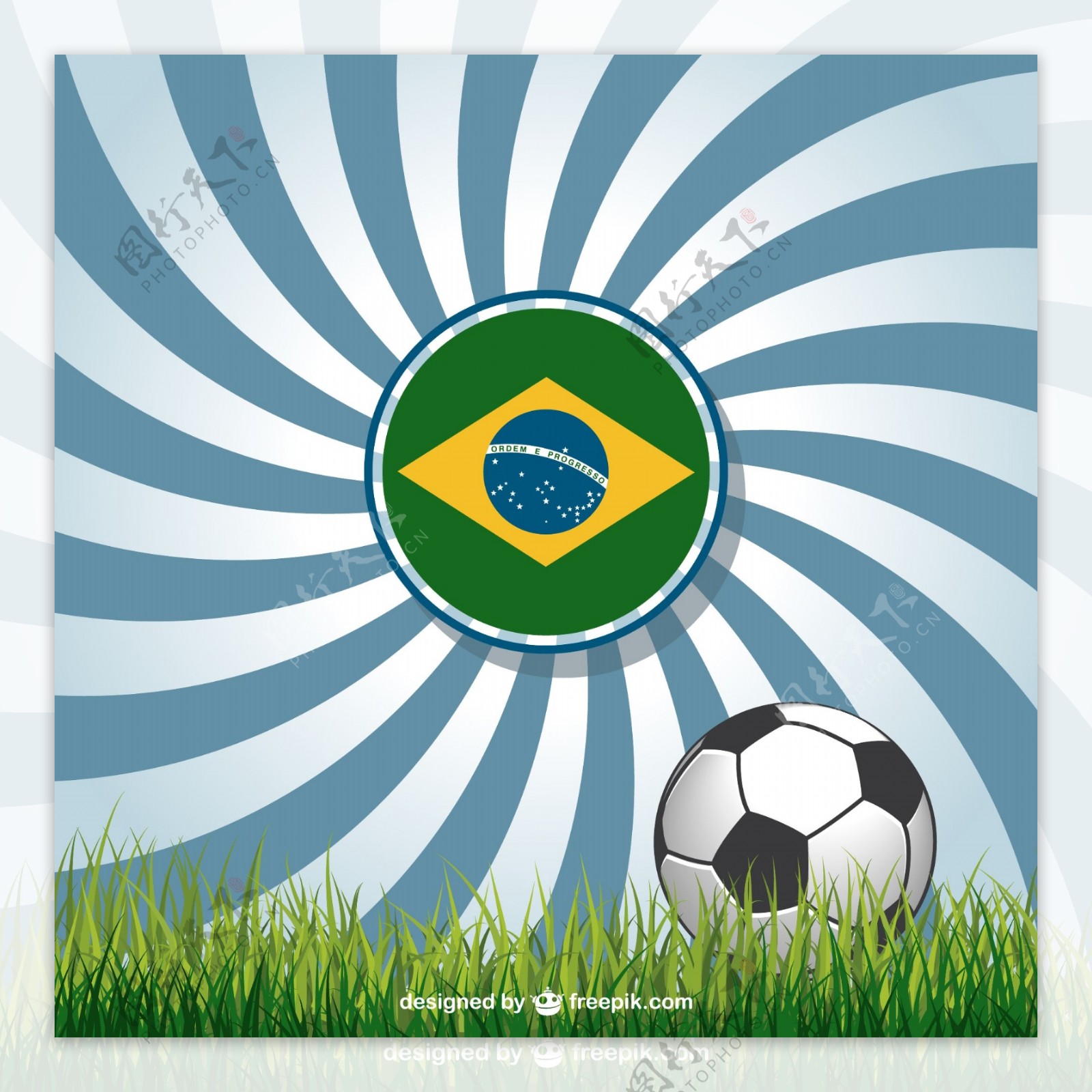 世界杯背景与巴西国旗