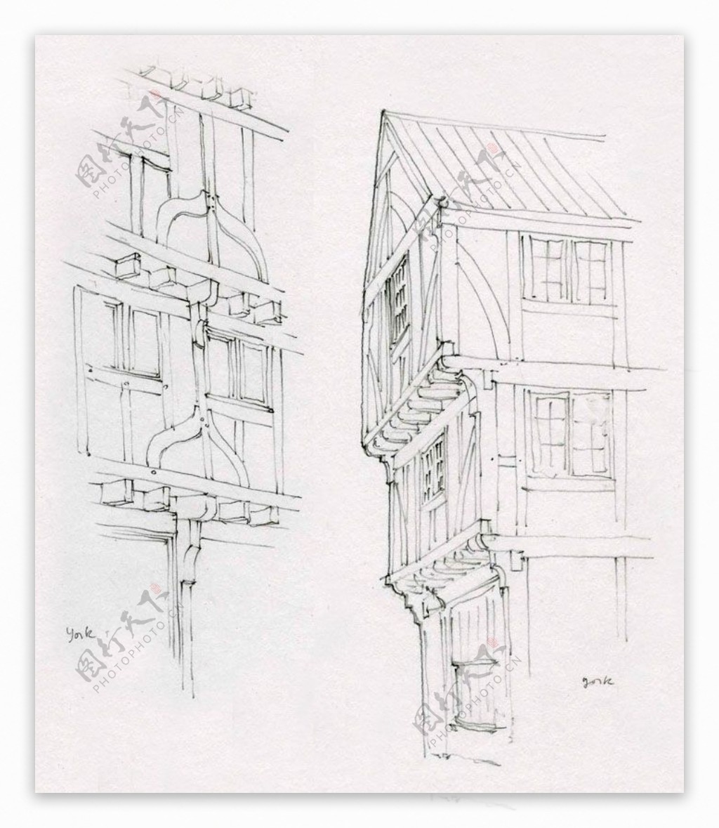 线条欧式建筑效果图