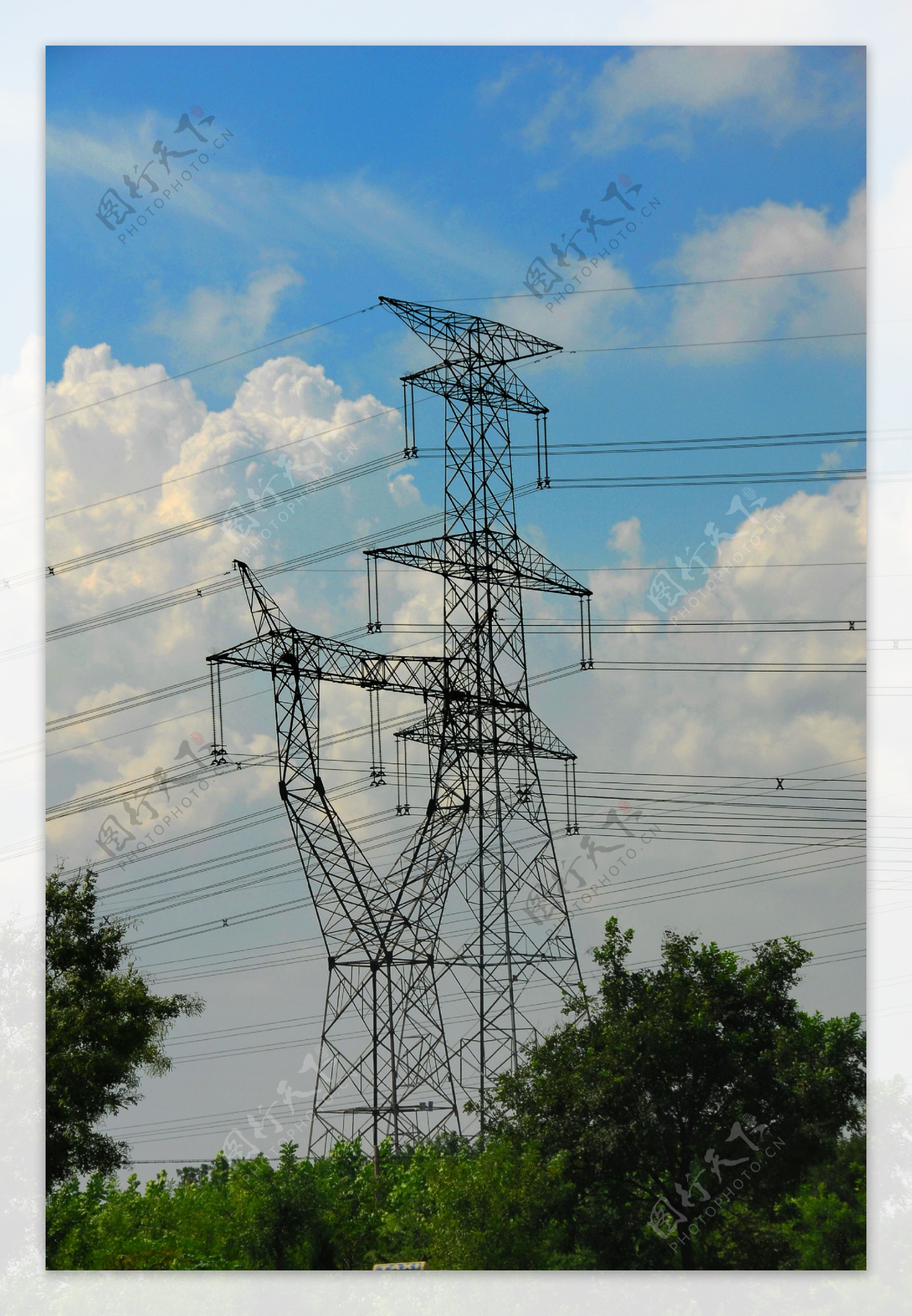 电力建设高压电网图片