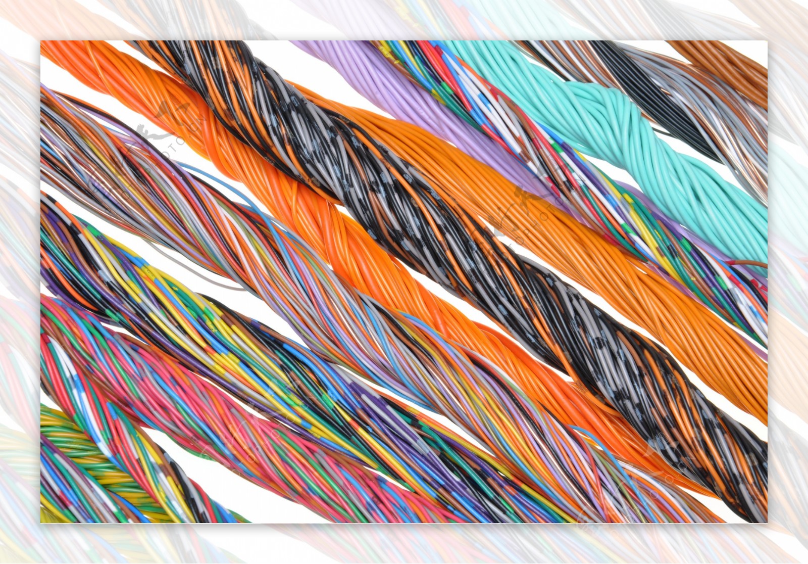 彩色计算机电缆线图片