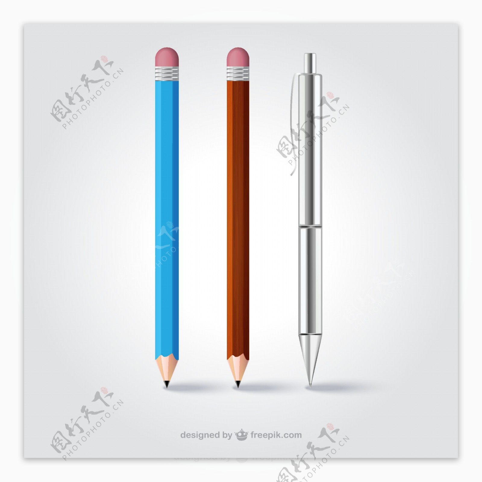 创意铅笔设计矢量图图片