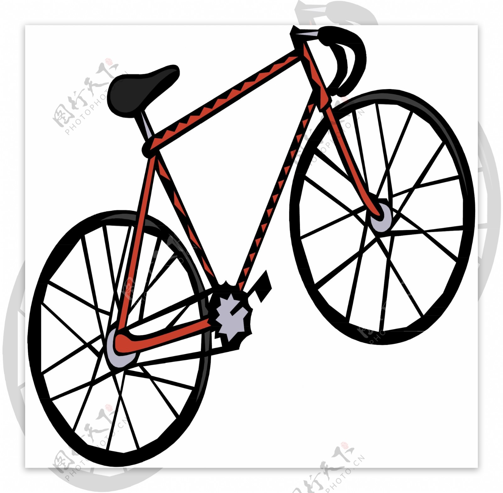 自行车交通工具矢量素材EPS格式0048