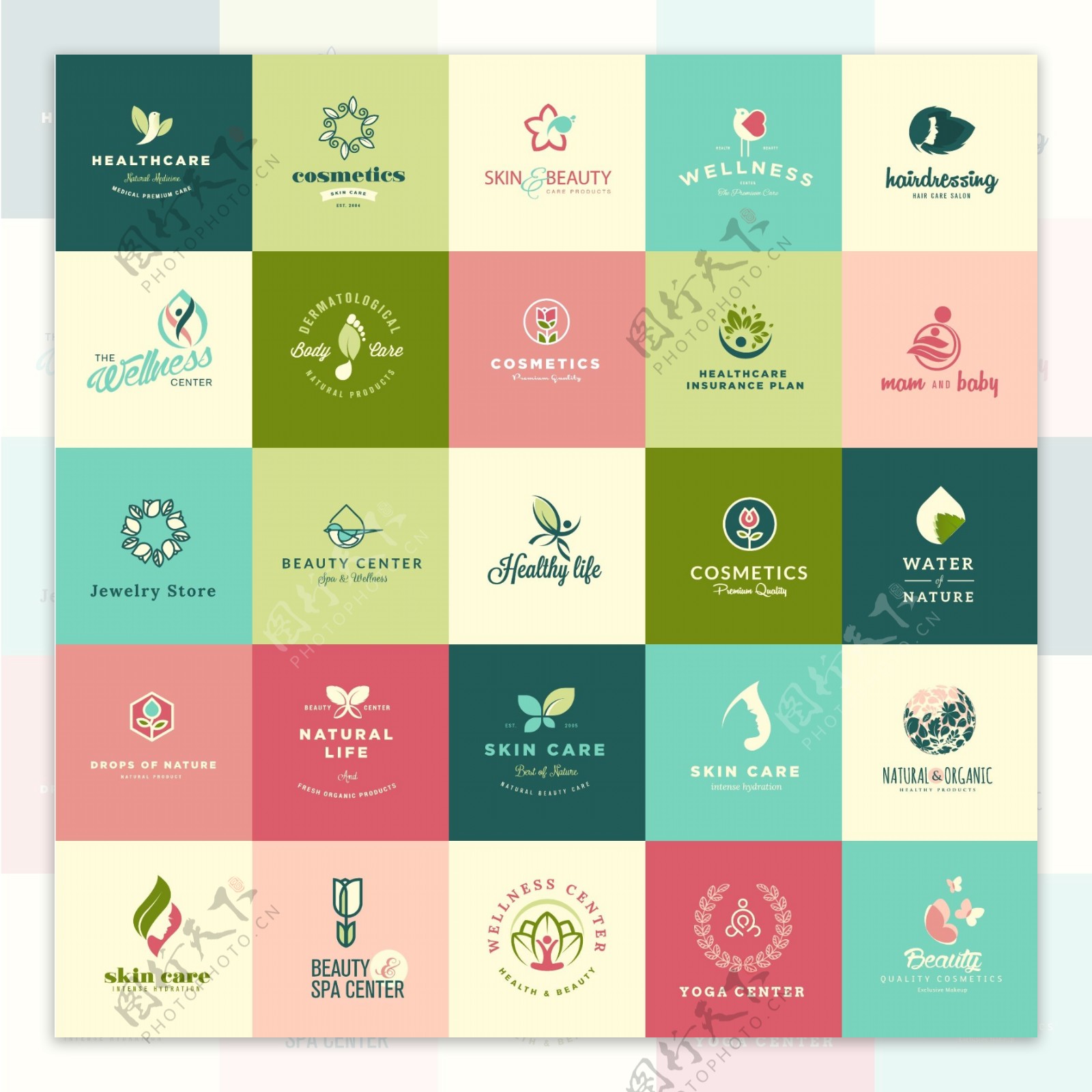 多边形环保企业餐饮行业logo
