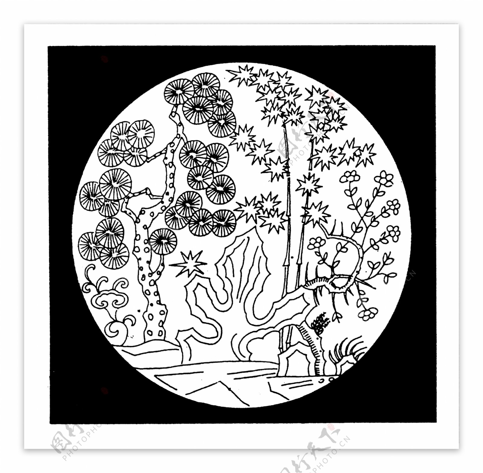 装饰图案元明时代图案中国传统图案051