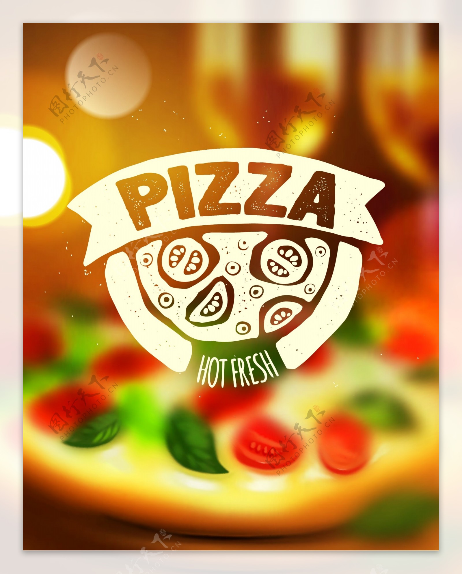 梦幻披萨广告背景设计