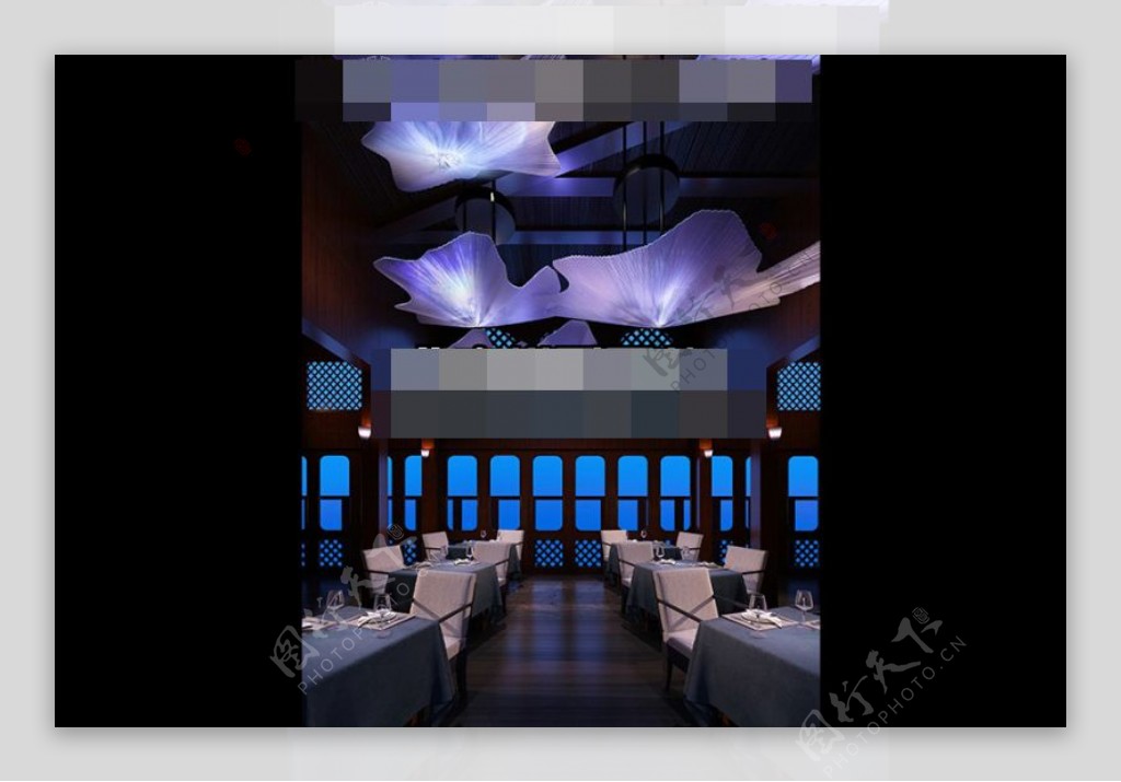 3D渲染酒店餐厅模型下载