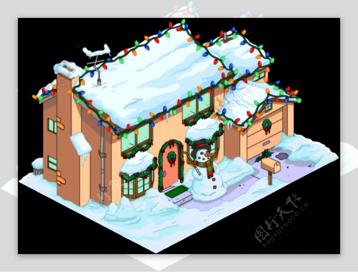 圣诞小房子图片免抠png透明素材