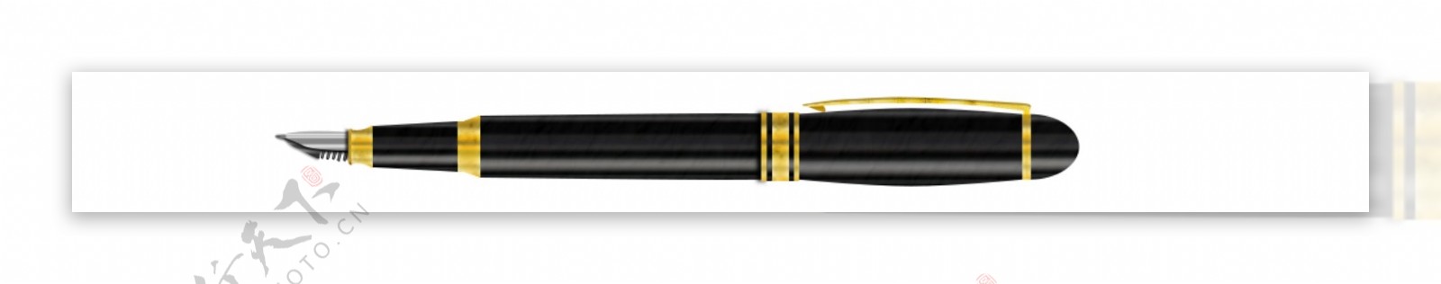 黑色钢笔icon图标设计