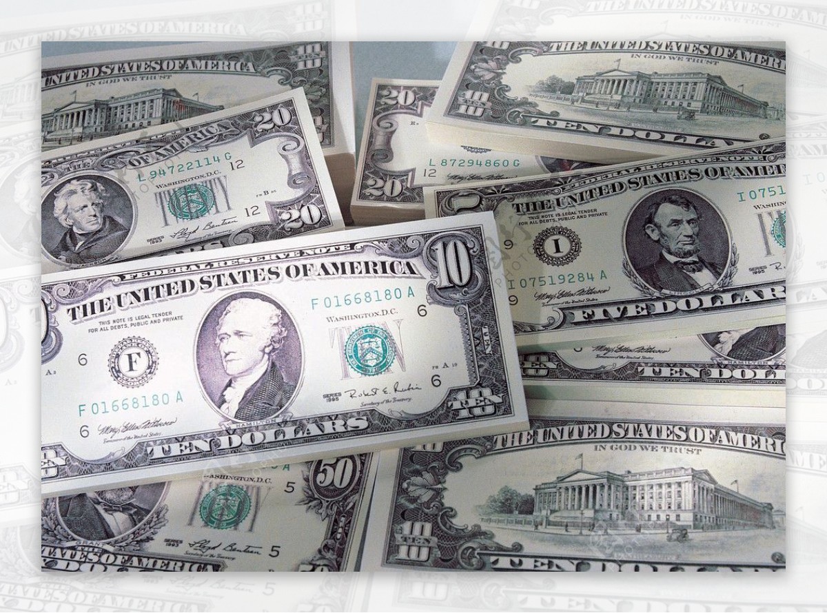 纸币货币美元高清图片-千叶网