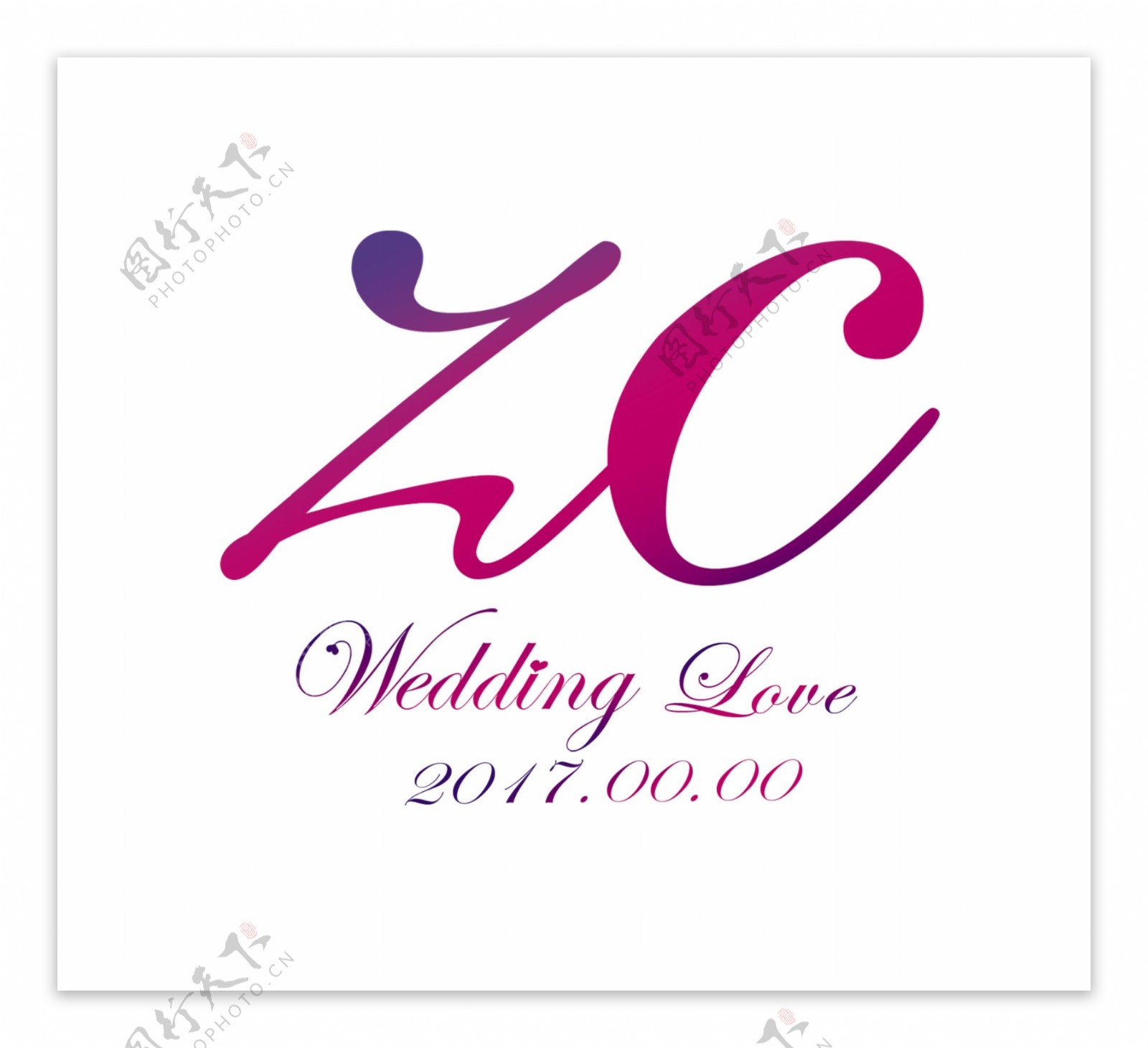 zc婚字母logo设计