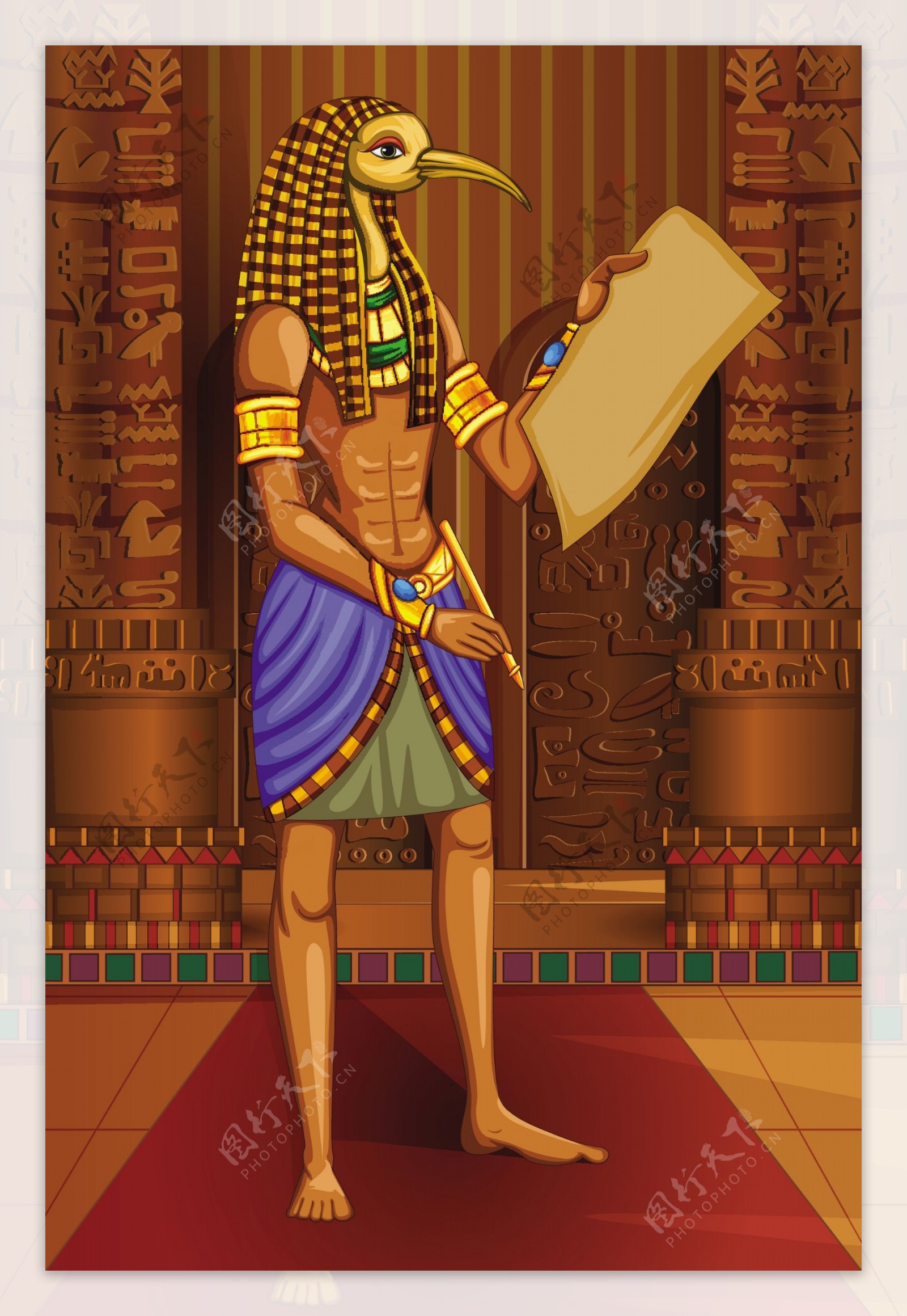 埃及人物插画