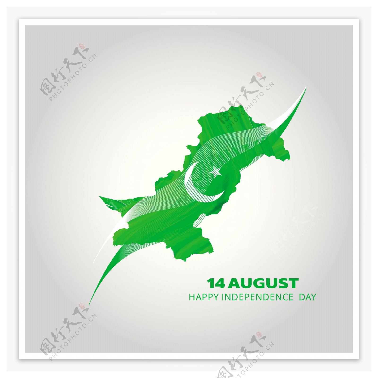 巴基斯坦独立日地图设计