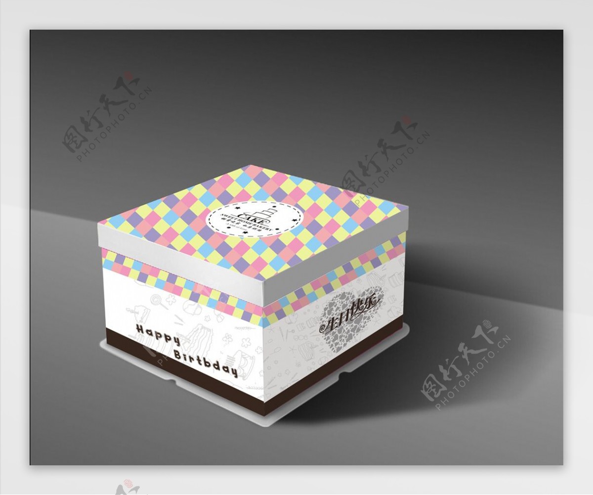蛋糕盒展开设计图