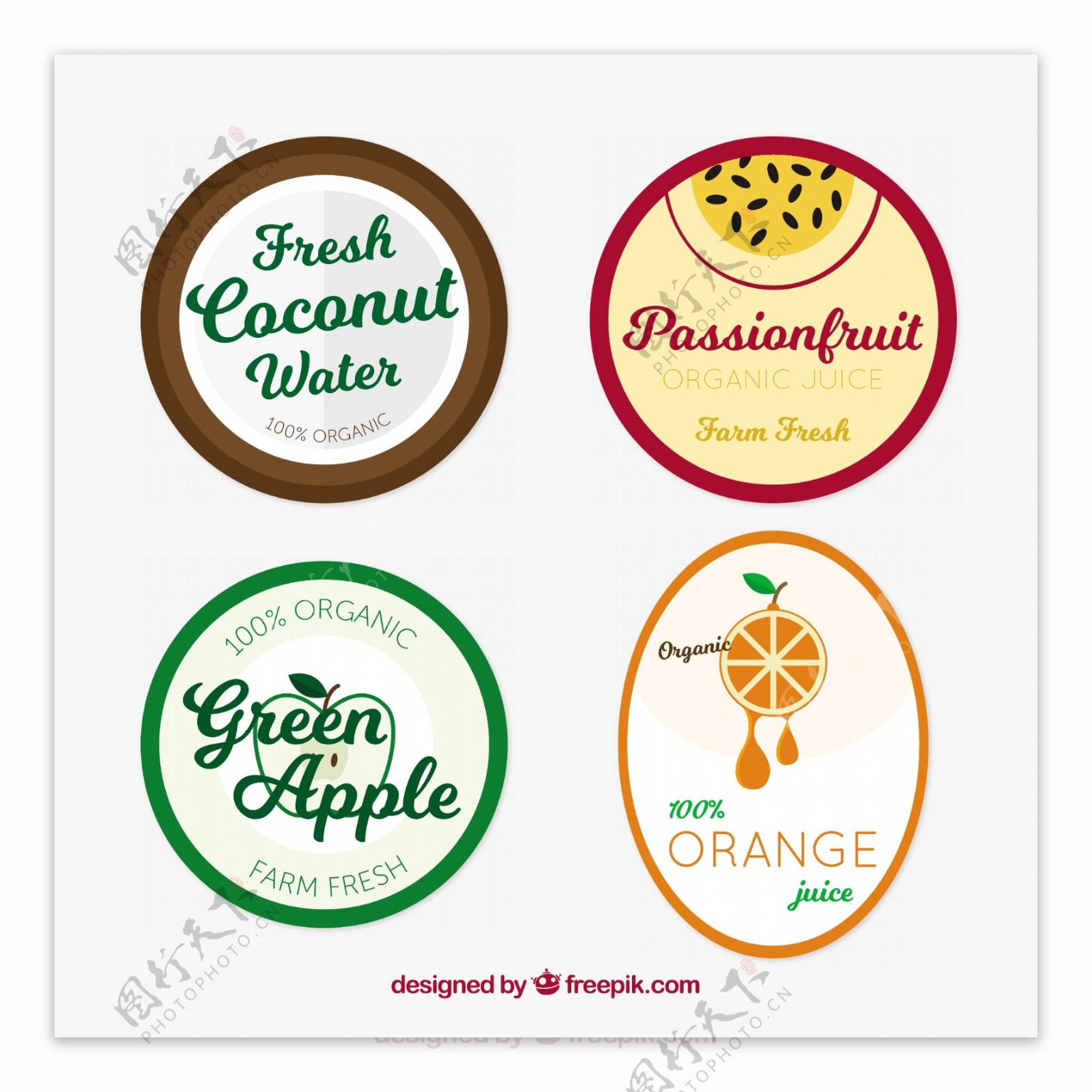 极简主义水果标签系列