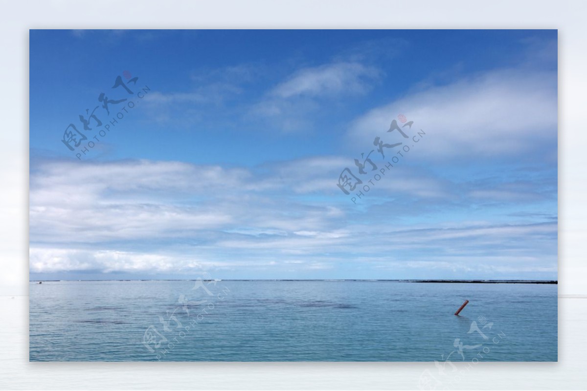 毛里求斯蓝湾的海