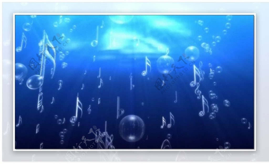 深海透明音符视频素材