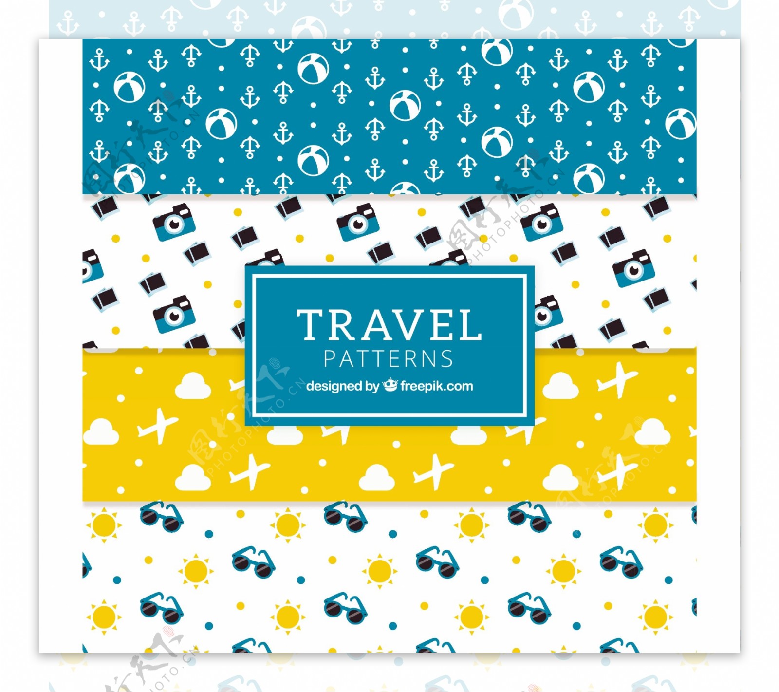 装饰图案与平面设计元素在旅行包
