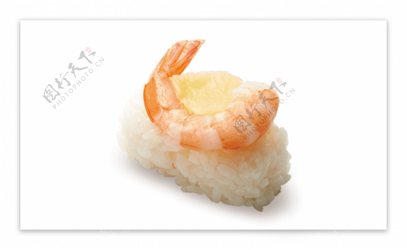 美味的日式寿司虾食物米饭
