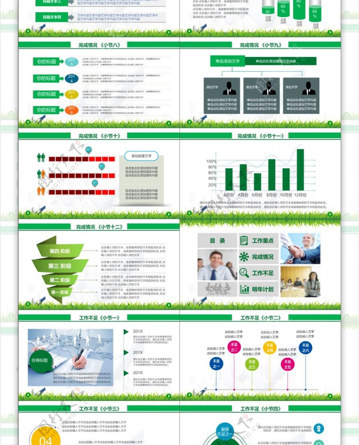 绿色商业计划书工作总结汇报PPT模板