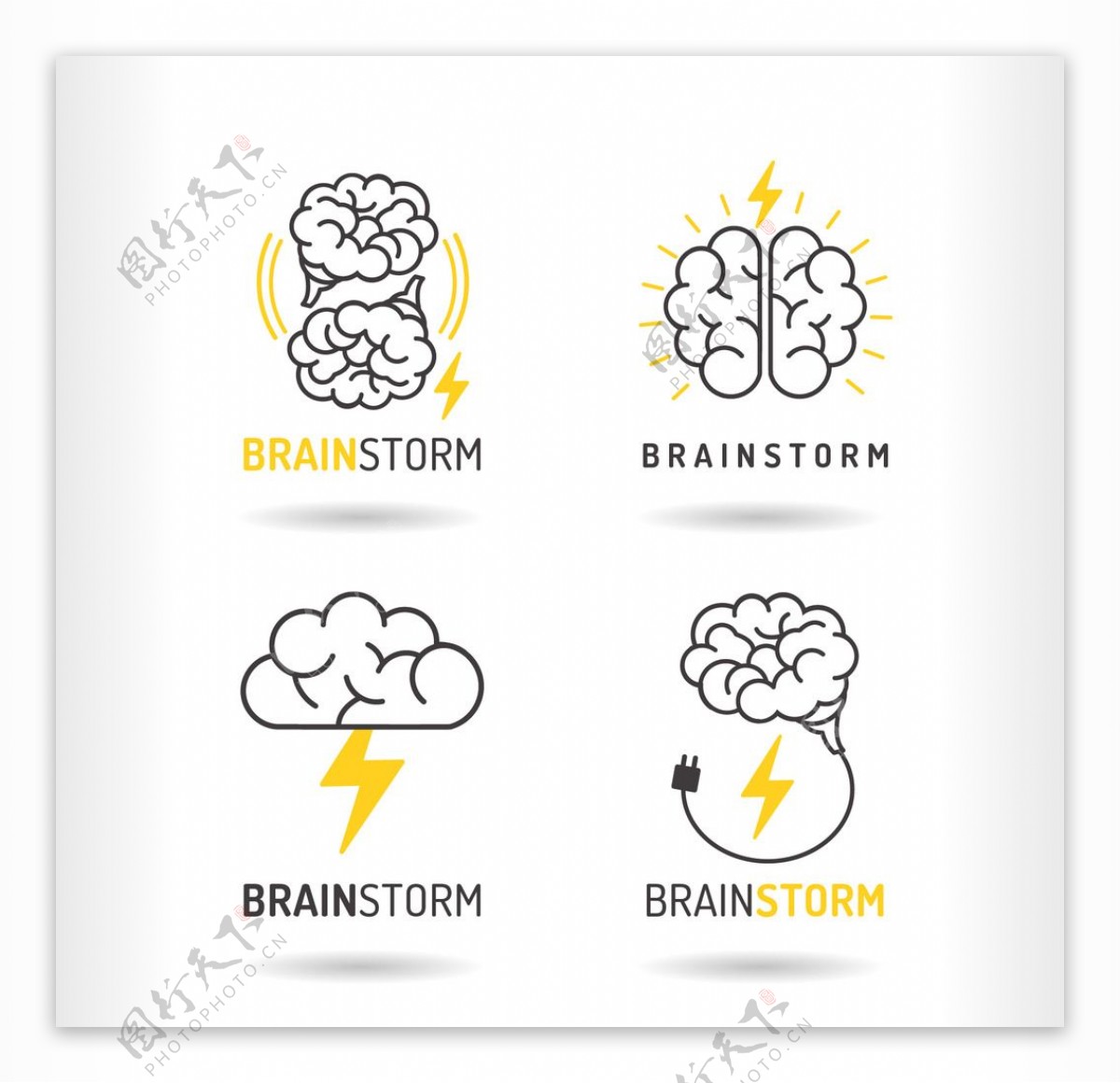 头脑风暴商业标志