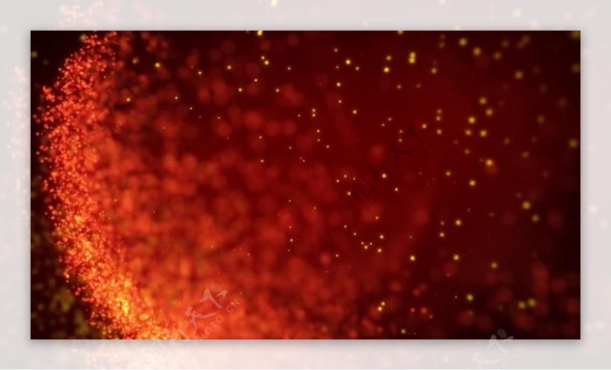 红色粒子光团叠加视频素材